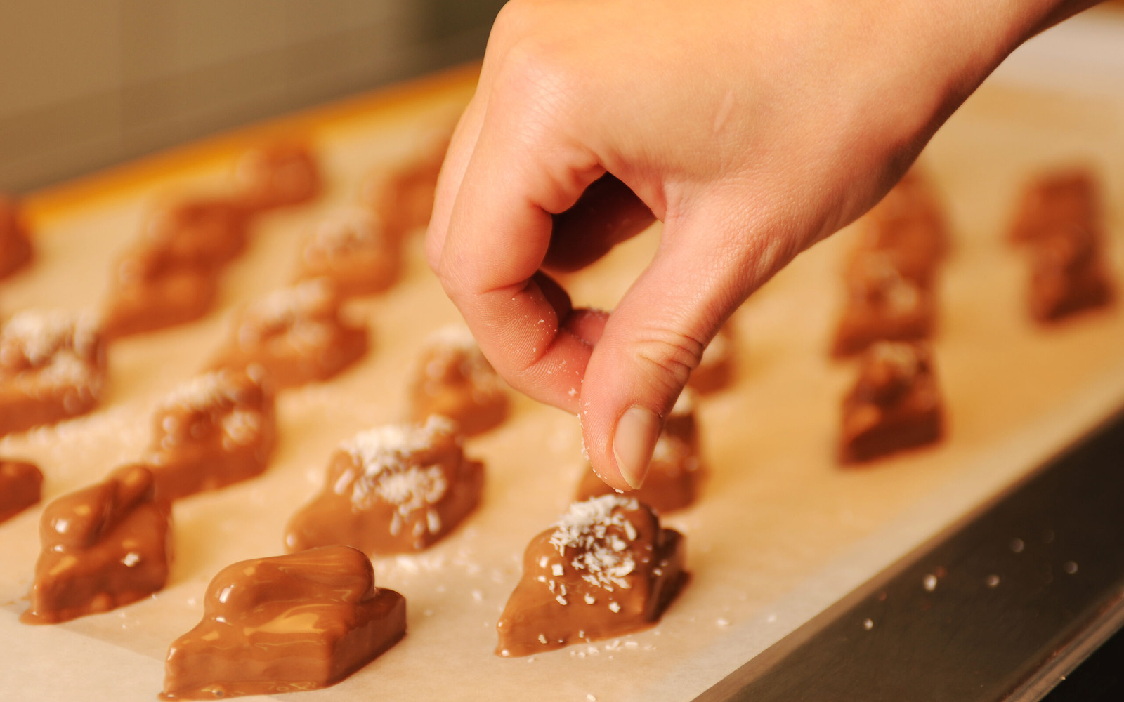Ruční zdobení pralinek, foto: Confiserie Felicitas GmbH