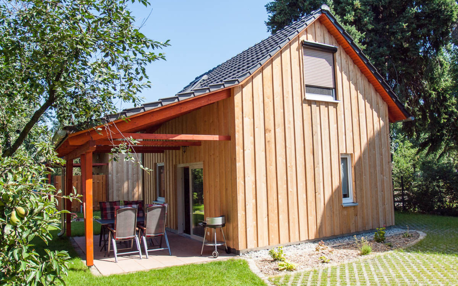 Außenansicht Ferienhäuser, Foto: Ferienhof Radlerslust