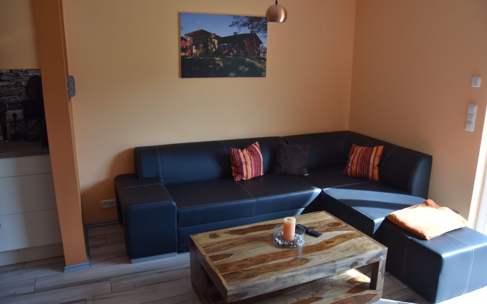Wohnbereich mit Sitzecke - FW Südseite, Foto: Ferienhaus Schilfblume