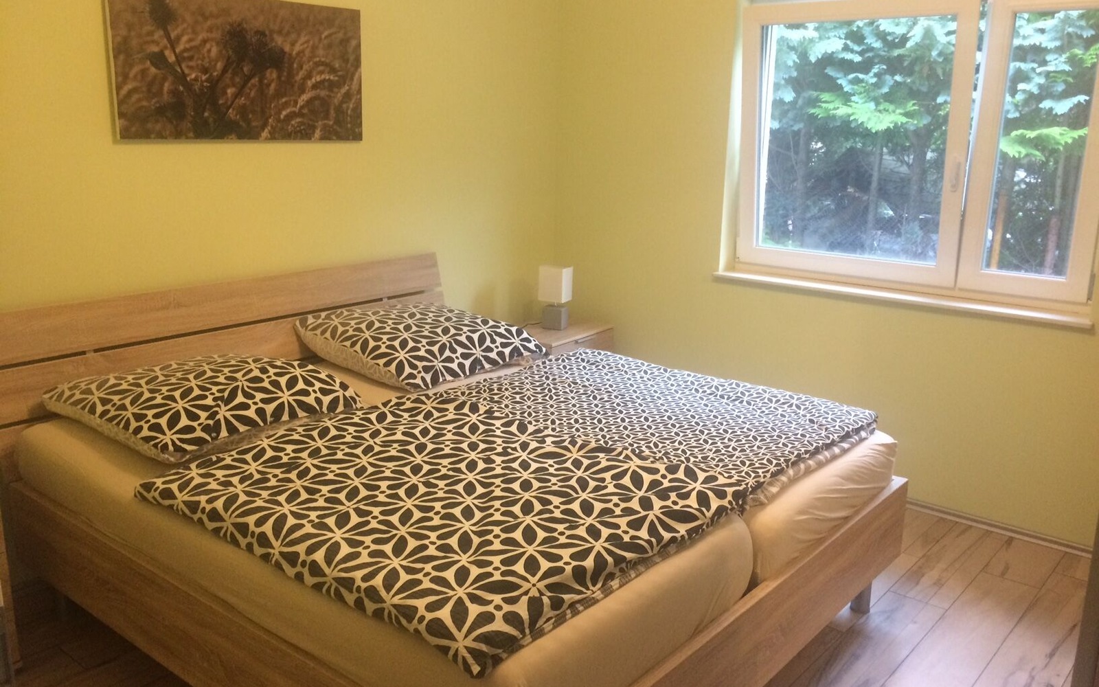 Schlafzimmer mit Doppelbett - FW Südseite, Foto: Ferienhaus Schilfblume