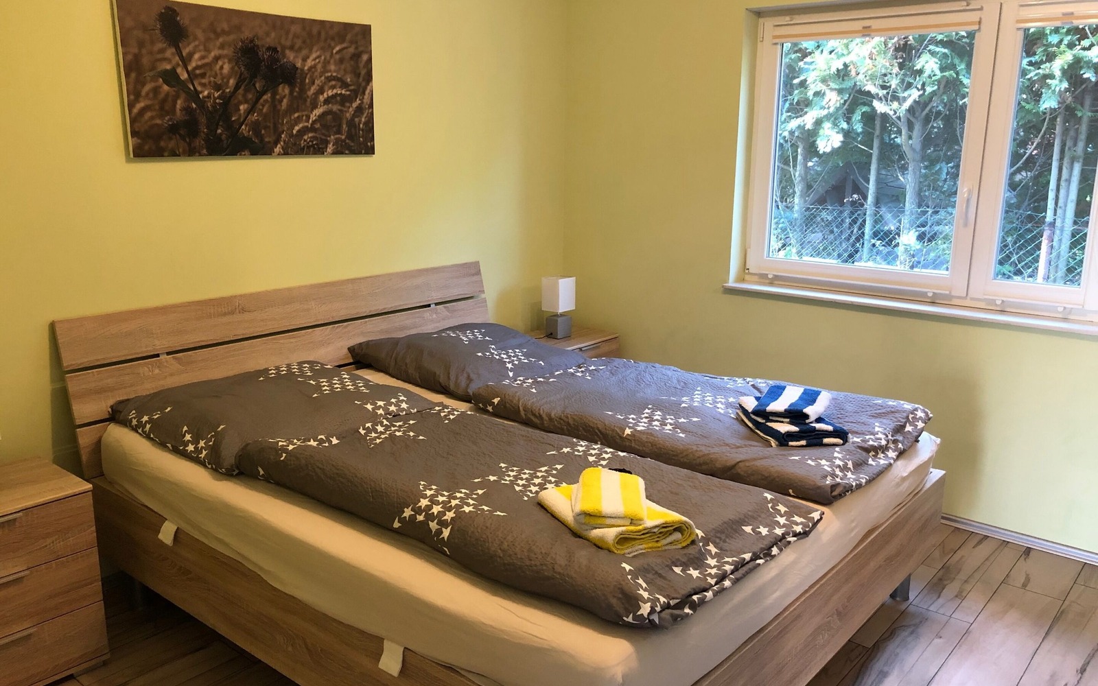Schlafzimmer - FW Nordseite, Foto: Ferienhaus Schilfblume