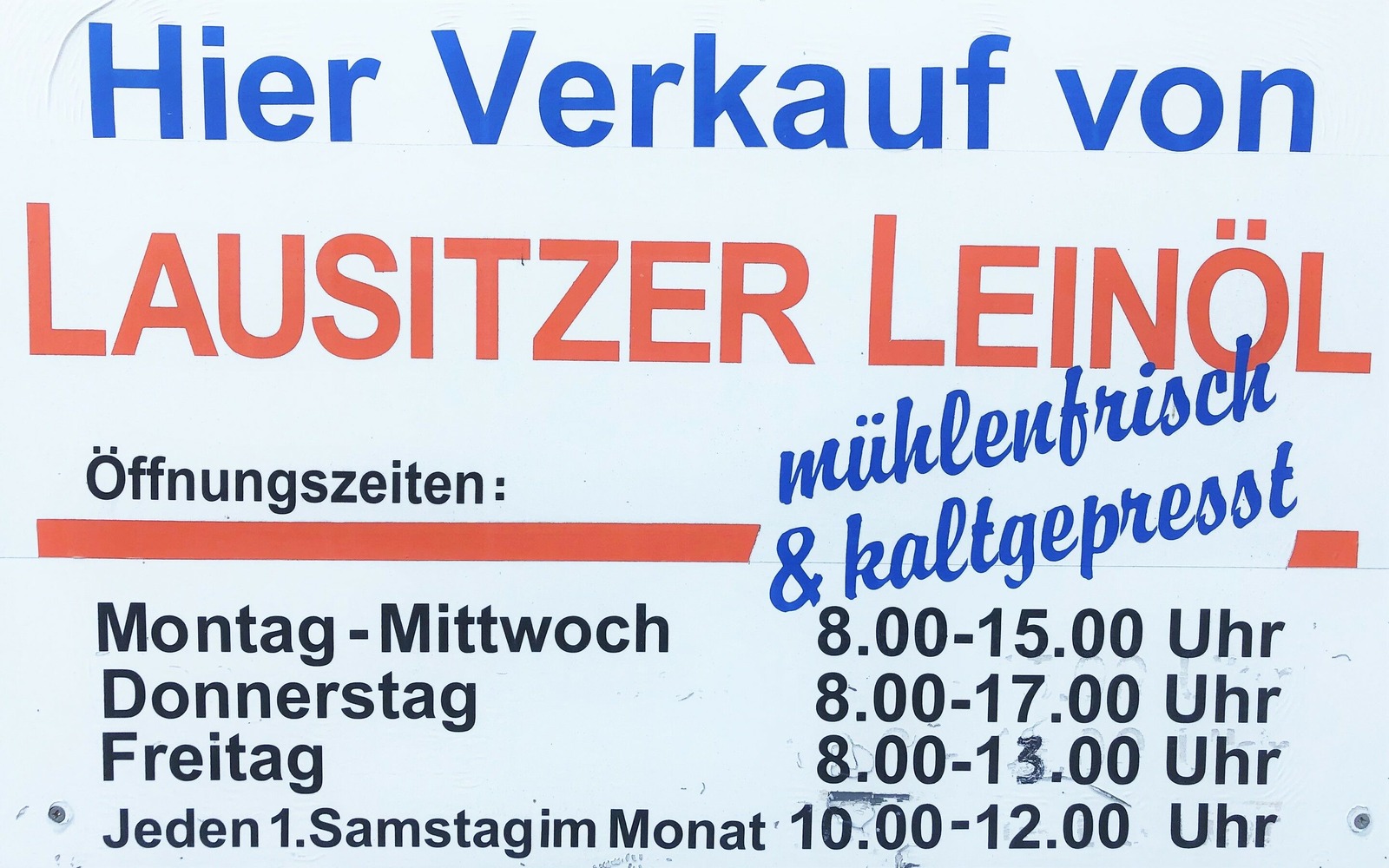 Öffnungszeiten, Foto: Gregor Kockert, Lizenz: Tourismusverband Lausitzer Seenland e.V.