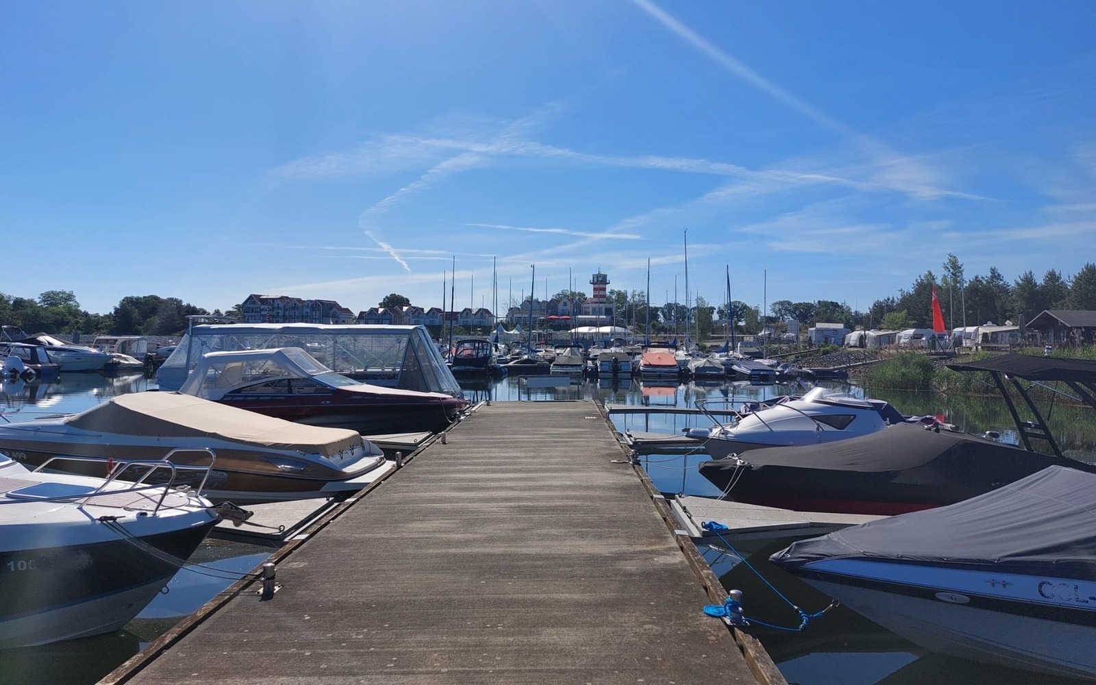 Marina at Lake Geierswald near the campsite, Foto: Zweckverband Lausitzer Seenland Sachsen