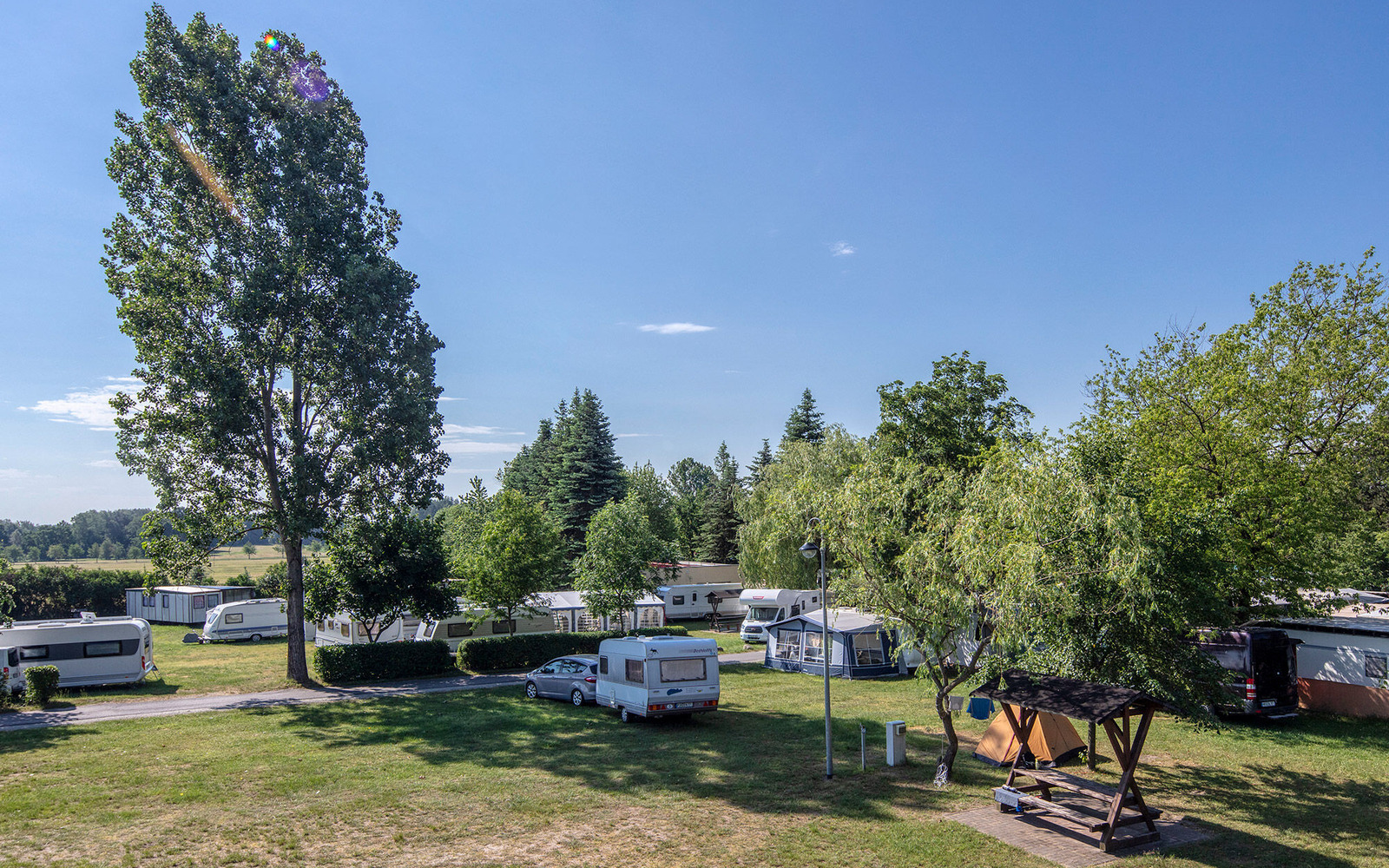 Textile campsite, Foto: H.P. Berwig 2019, Lizenz: ZV Erholungsgebiet Halbendorfer See