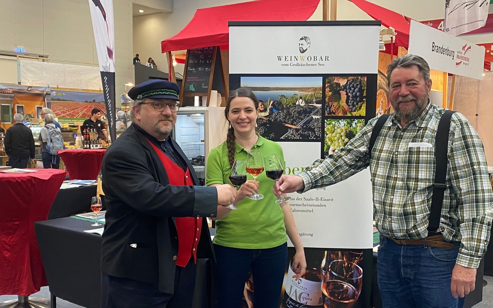 Brandenburger Wein auf der Slow food Messe Stuttgart, Foto: Angela Wobar, Lizenz: Weinbau Dr. Wobar