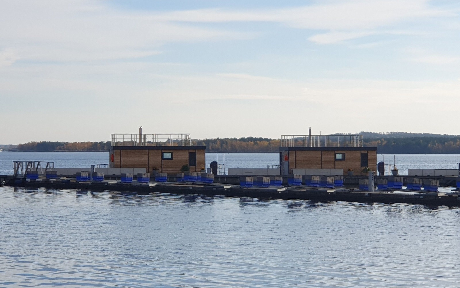 Sauna rafts on Lake Senftenberg, Foto: Eva Lau, Lizenz: Tourismusverband Lausitzer Seenland e.V.