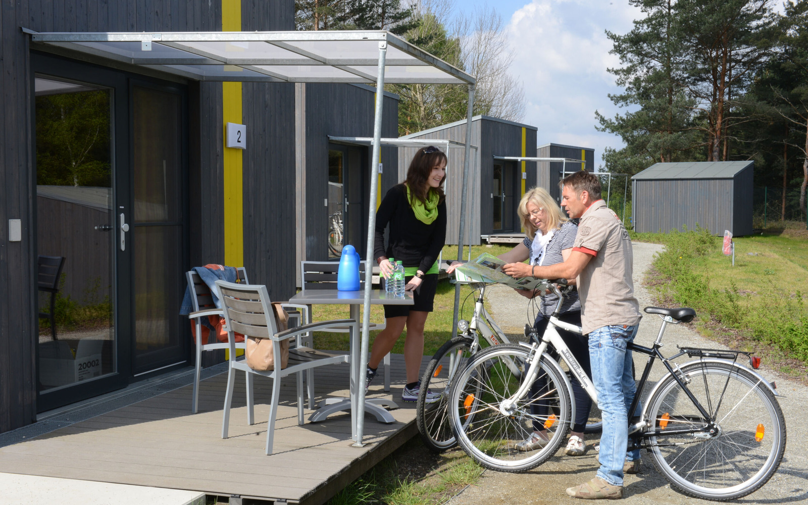Campinghütten im Hafencamp Senftenberger See, Foto: Steffen Rasche, Lizenz: Zweckverband Lausitzer Seenland Brandenburg