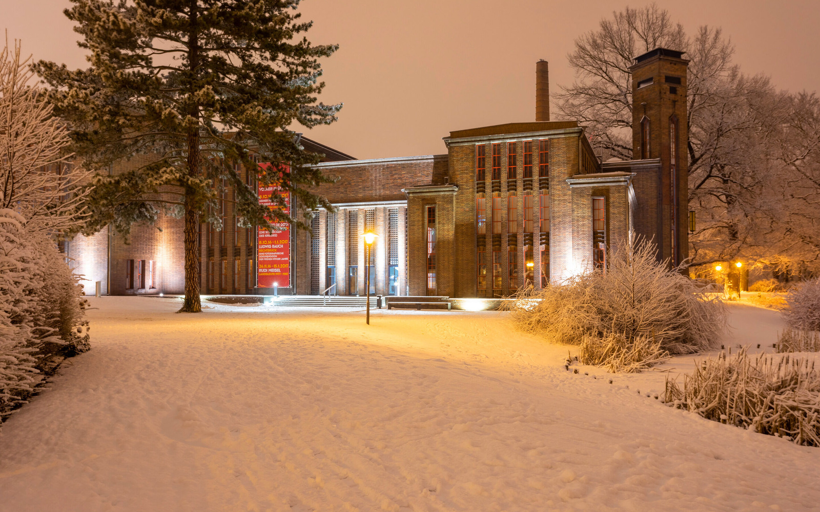 Winteridylle am Brandenburgischen Landesmuseum für moderne Kunst, Foto: Andreas Franke, Lizenz: CMT Cottbus