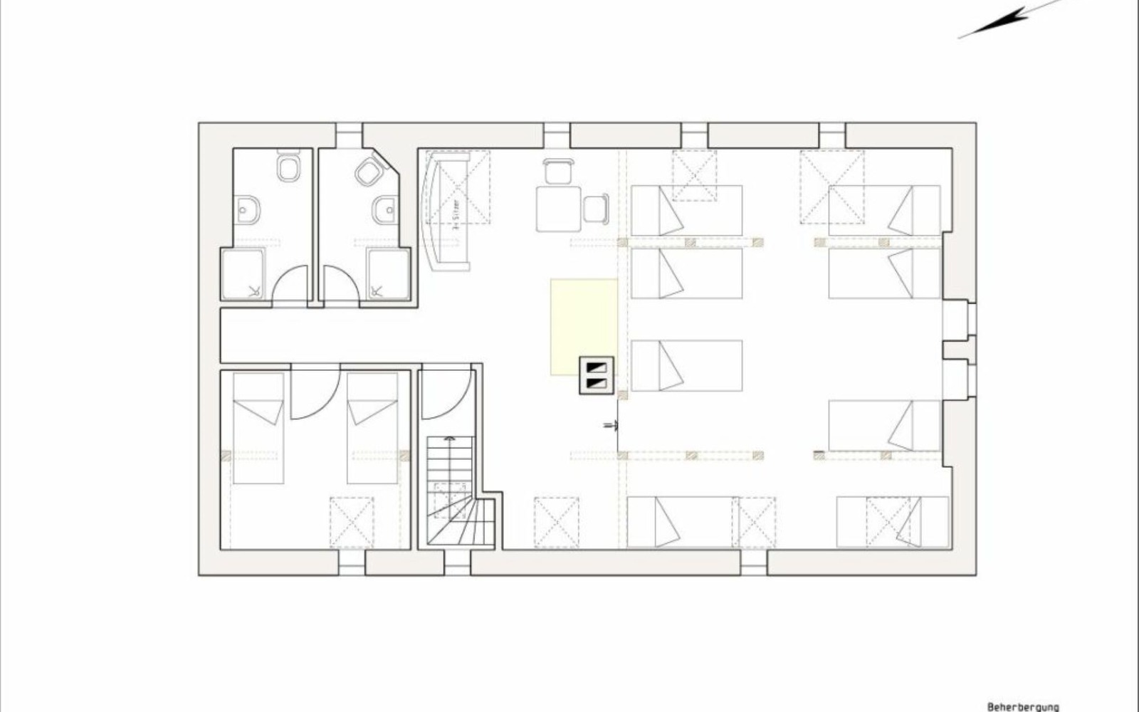 Hostel Grundriss, Foto: Sonnenhof 1864
