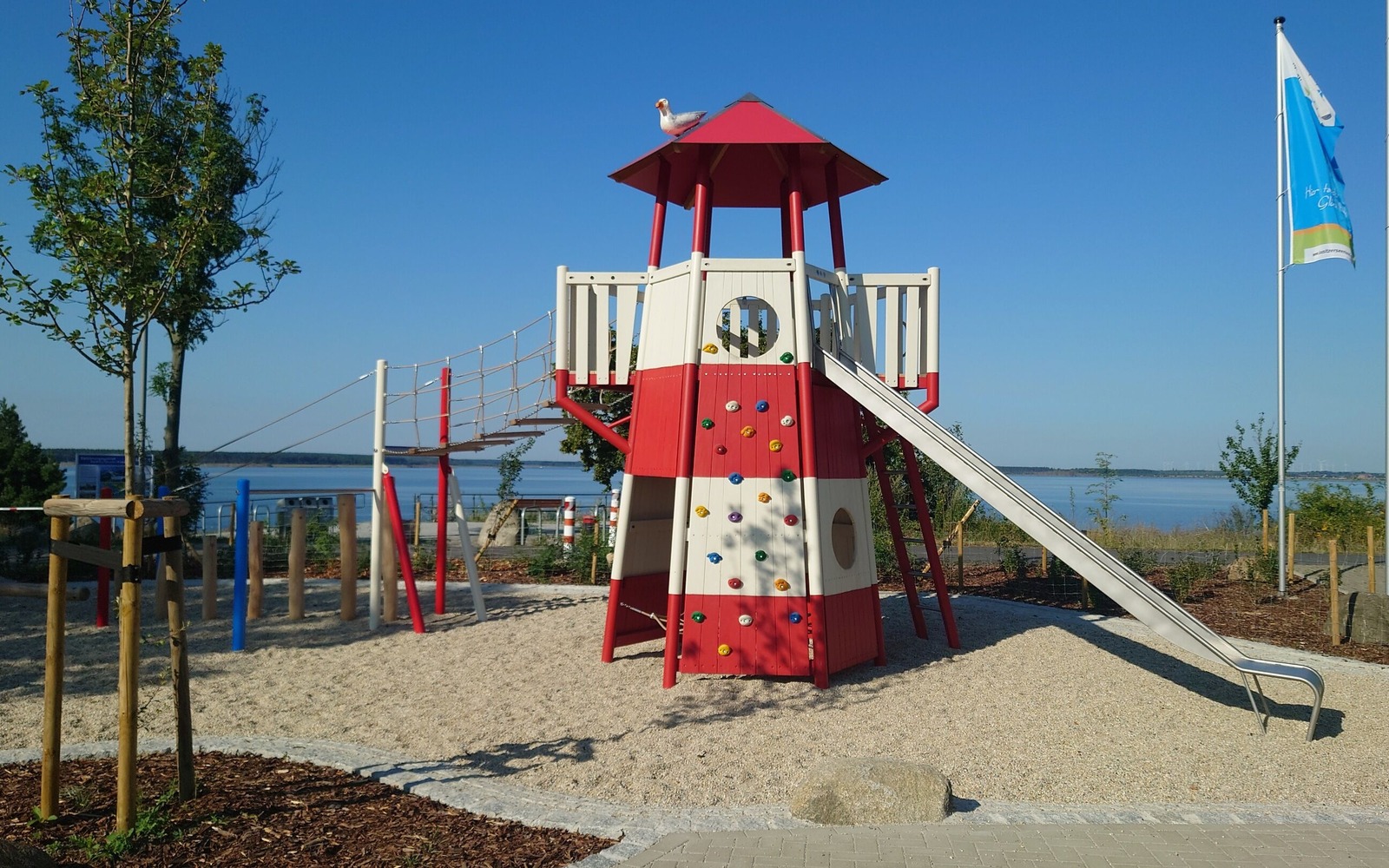 Ansicht Spielplatz Seestrand Lieske, Foto: Dana Kersten, Lizenz: Tourismusverband Lausitzer Seenland e.V.