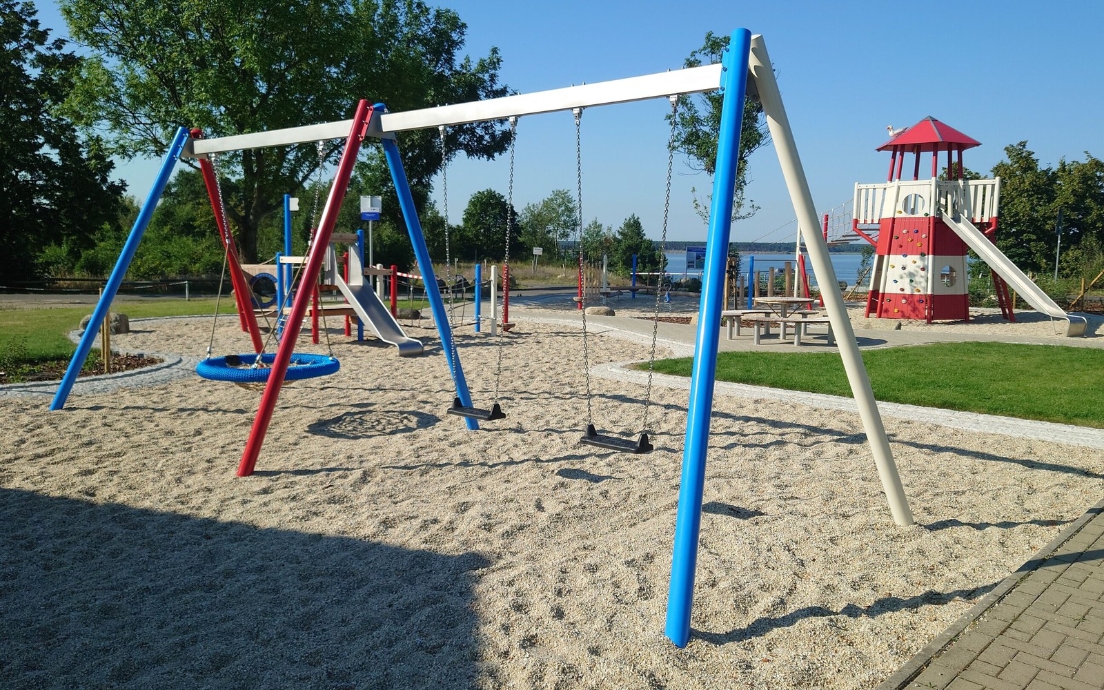 Ansicht Spielplatz Seestrand Lieske, Foto: Dana Kersten, Lizenz: Tourismusverband Lausitzer Seenland e.V.