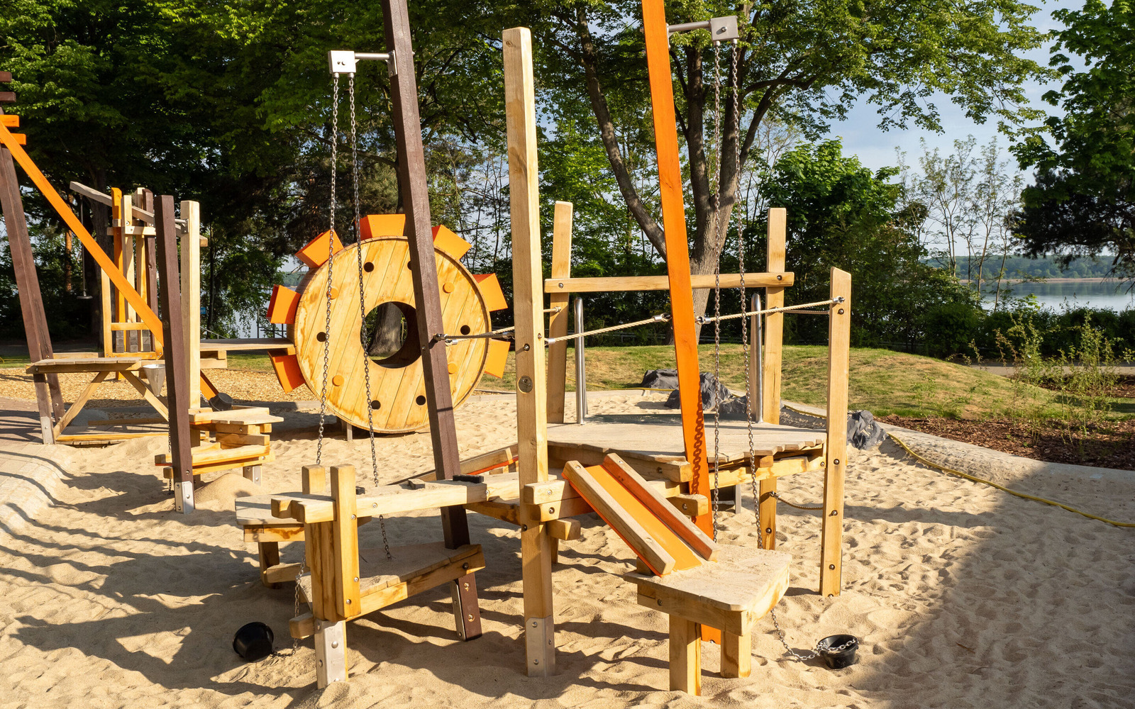 Spielelement Themenspielplatz "Bergmann", Foto: Dana Kersten, Lizenz: Touristinformation Senftenberg