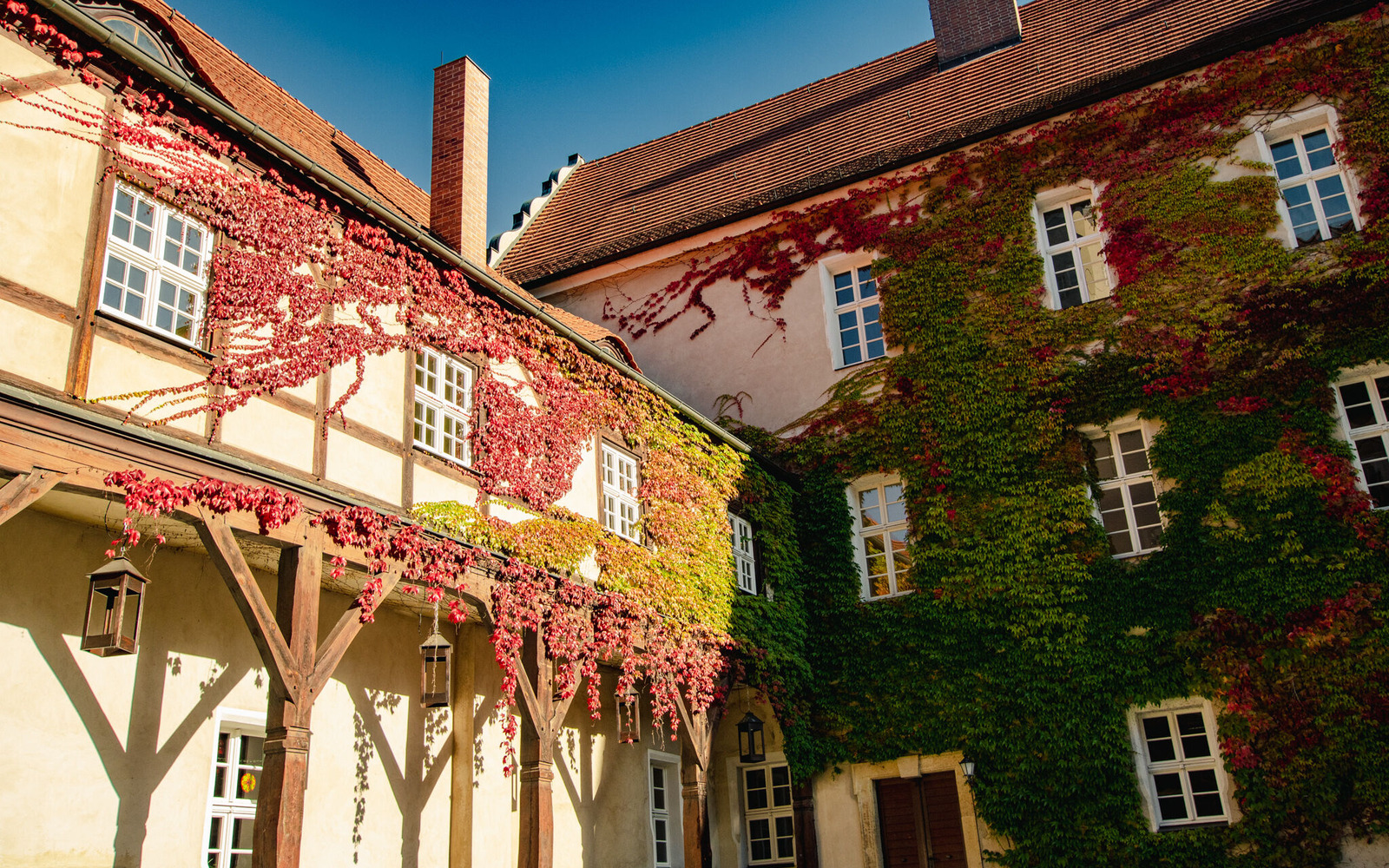 Stadtschloss Innenhof im Herbst, Foto: Laila Wentworth, Lizenz: Laila Wentworth