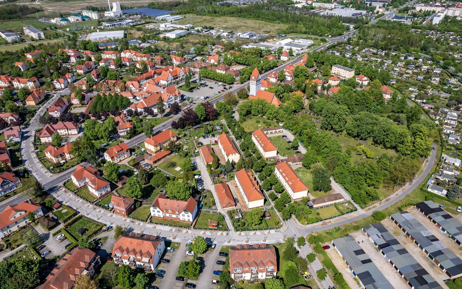Letecký pohled na zahradní město Marga, Foto: Szymon Nitka, Lizenz: Znajkraj